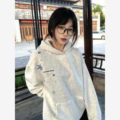 美式重磅纯棉绣花刺绣连