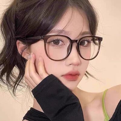 大媛家Sunny TR90防蓝光眼镜韩版复古高级感方框可配度数素颜眼镜