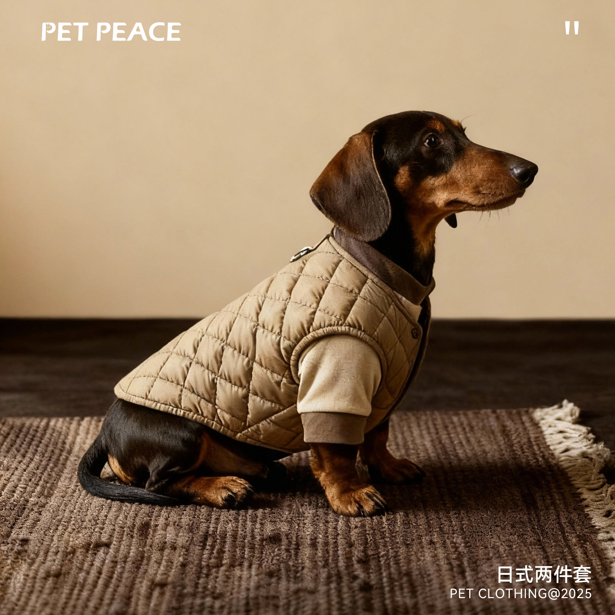 Petpeace小狗狗衣服秋冬季保暖腊肠犬泰迪雪纳瑞冬装宠物棉服马甲