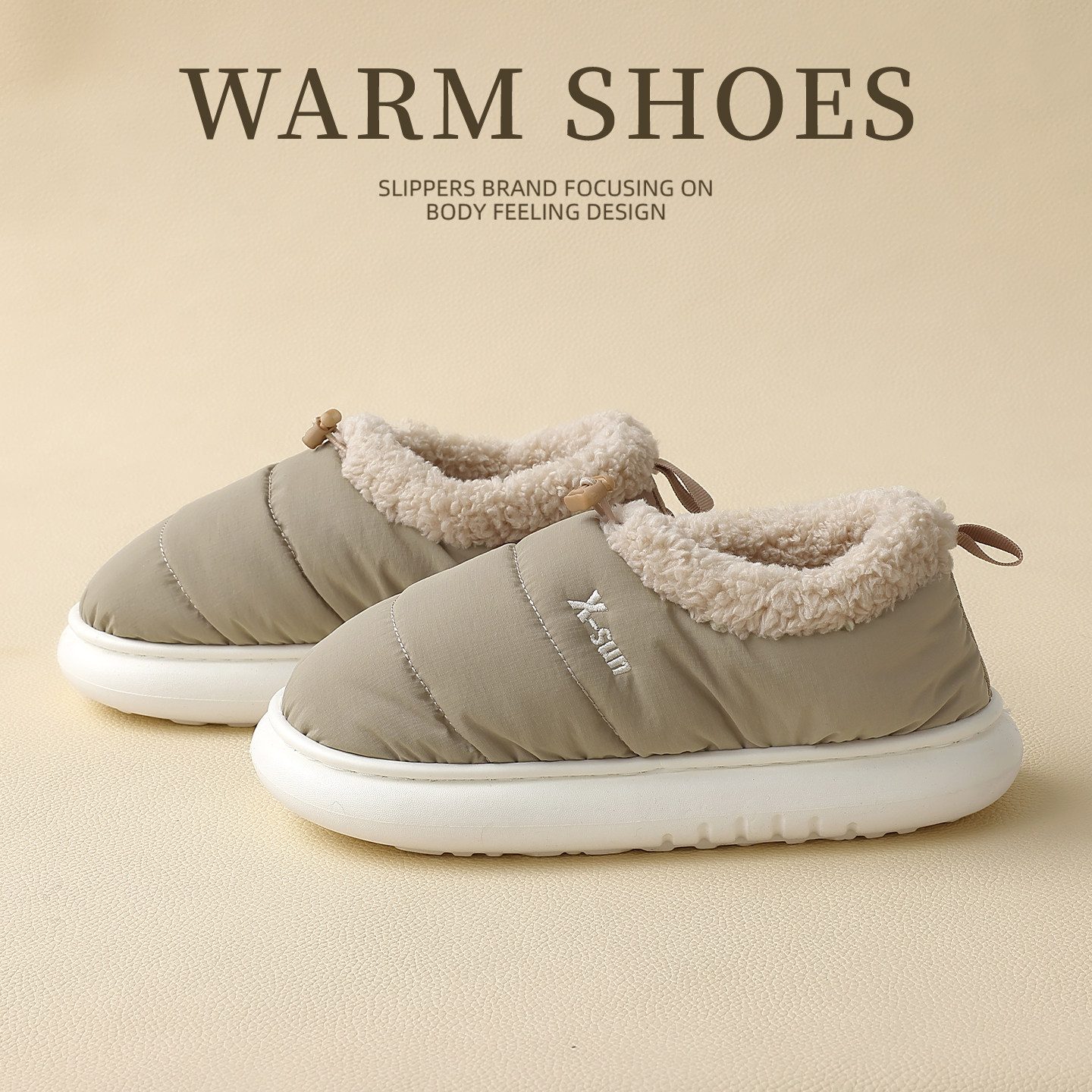 男士棉拖鞋男款冬季包跟居家居室内保暖防水大码毛棉鞋女款秋冬天