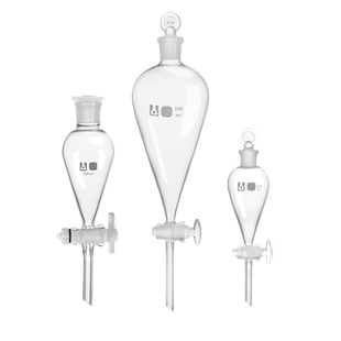 【荣力普工厂】玻璃梨形分液漏斗四氟活塞梨型漏斗50/60/100/125/250/500/1000ml油水分离器实验室滴液漏斗