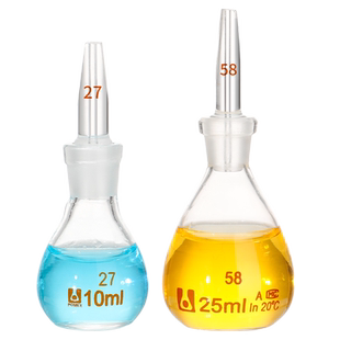 玻璃比重瓶密度瓶固体附温李氏比重瓶5/10/25/50/100/250ml毫升密度比重瓶实验室仪器器材