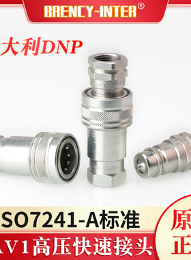 原装意大利DNP高压PAV1液压油管ISO7241-A碳钢双自封快速接头
