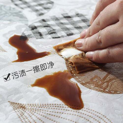 饭店大圆桌桌布塑料PVC圆形酒店圆桌布圆餐桌布台布防水防油泉熔