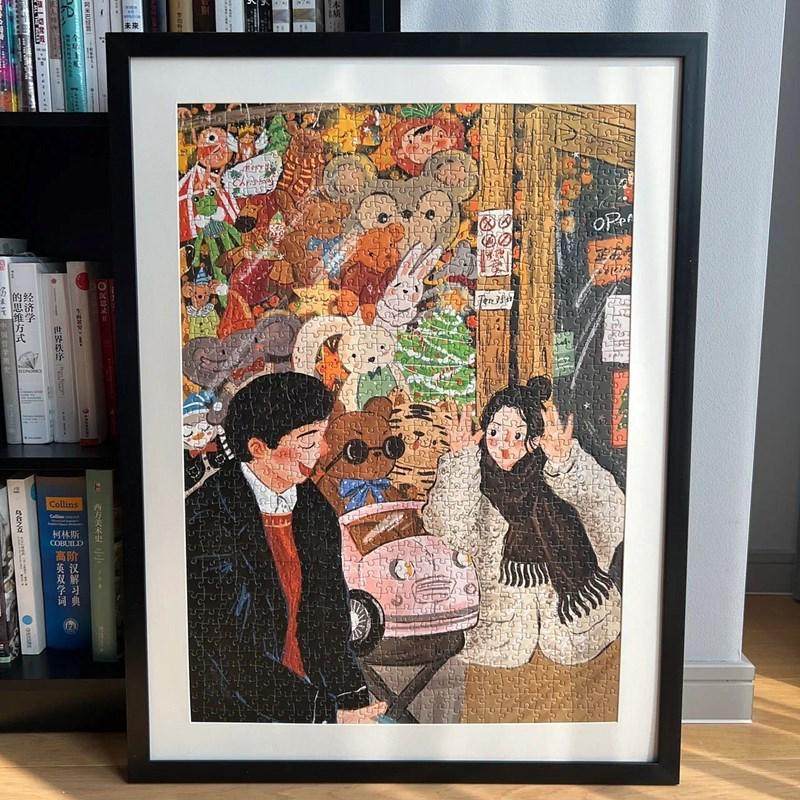 简约墙相框挂1000黑色框5075玻璃片实木5K070裱卡纸拼图框现代白,家居饰品,相框/画框,淘宝优惠券,粉丝福利购,淘宝优惠卷