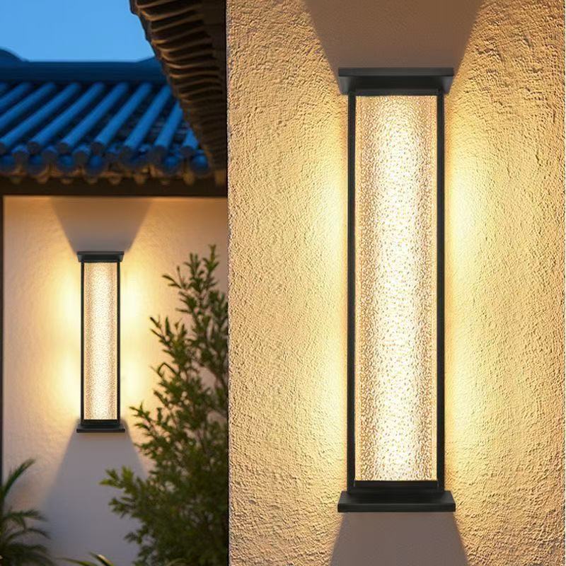 户外防水太阳能壁灯别墅两侧大门柱子外墙庭院简约室外接电壁灯