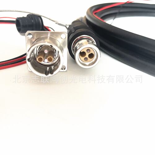 TELINK插座 QEB扩束复合接头高清摄像机光缆组件透镜光电复合接头