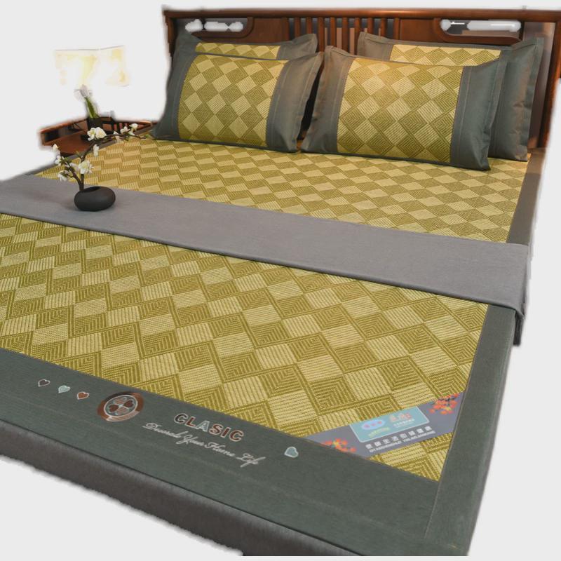 双面凉席藤席2023新款家用可折叠冰丝席夏季裸睡席U子冬夏草席竹