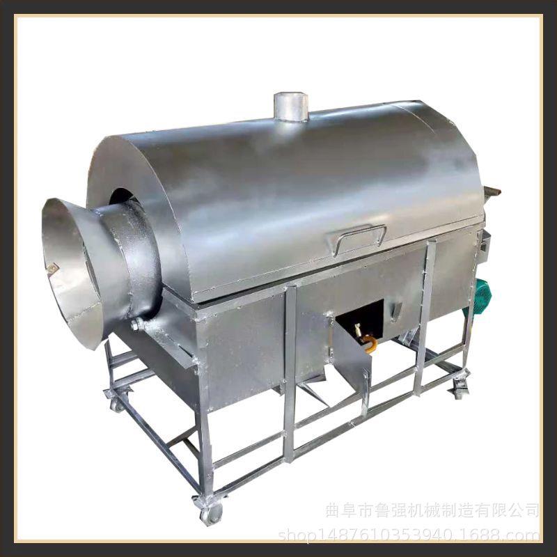 蚕豆烘干炒货机 300斤花生翻炒设备 商用坚果滚筒烘炒机