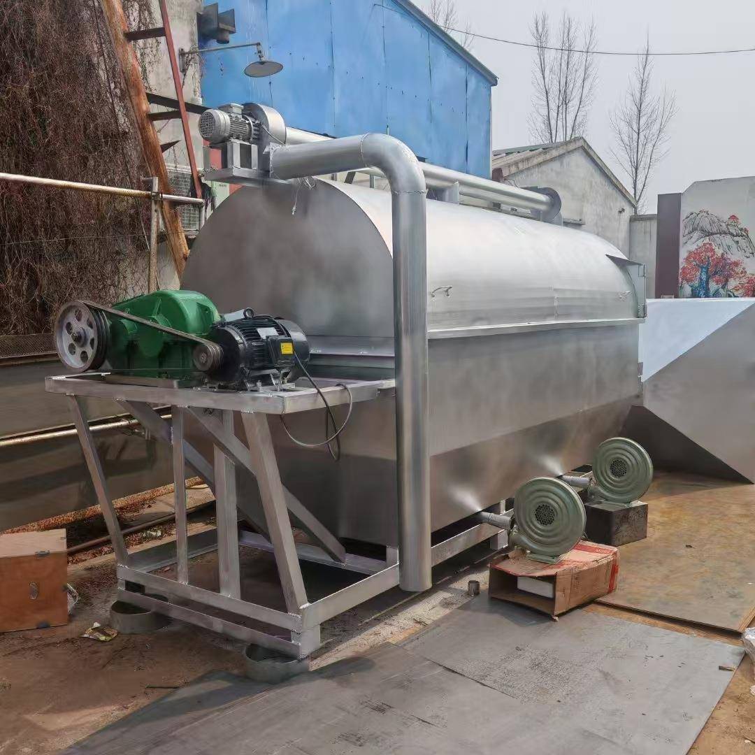 大型无烟面粉炒货机 广东烟叶翻炒机 铸铁滚筒菜籽炒货机