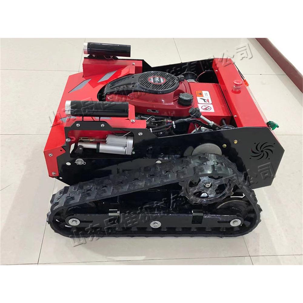 履带式自走除草机 手拉四冲程式园林割草机 遥控园林荒草切割机