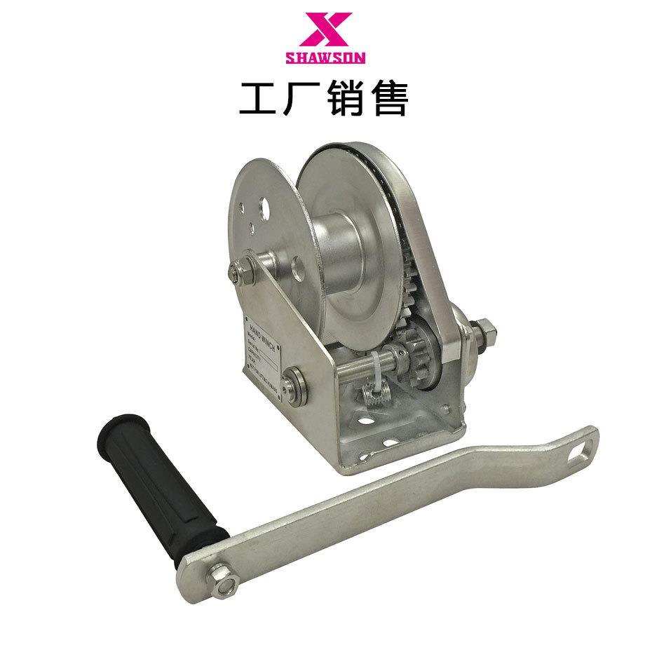 肖森牌316不锈钢手摇绞盘 1200lbs不锈钢手摇绞车 自锁手动绞盘
