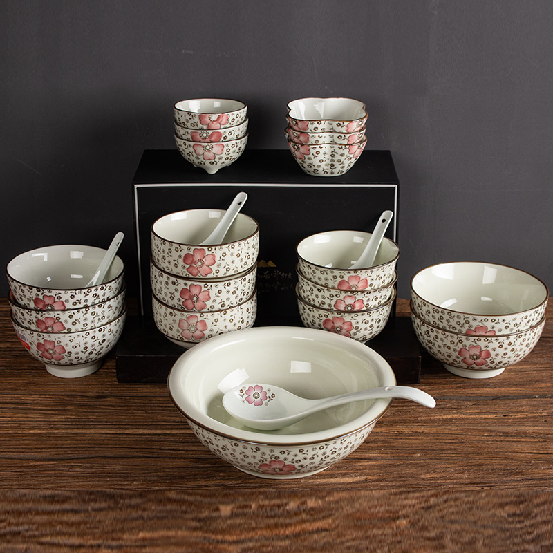 陶瓷餐具荣华富贵手绘复古风格