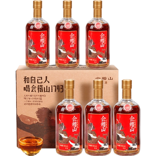 绍兴黄酒会稽山1743花雕酒500ml*6瓶装整箱 半干型大米酒送礼聚餐