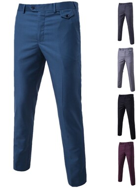 男裤British Style Fashion Slim Fit Men's Suit Pants Trou
