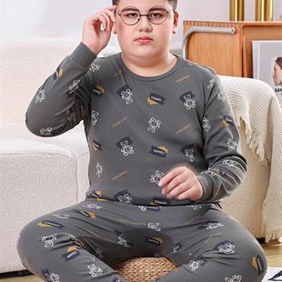 采购产品胖孩子的秋天衣服和长裤套装棉男孩加上胖男孩的保暖内衣