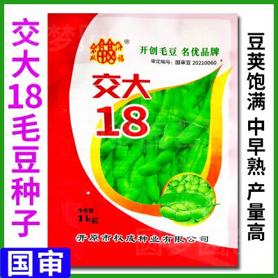 1国大审交8鲜食春大豆种大荚型青豆菜毛豆种籽高产中早熟黄豆种子