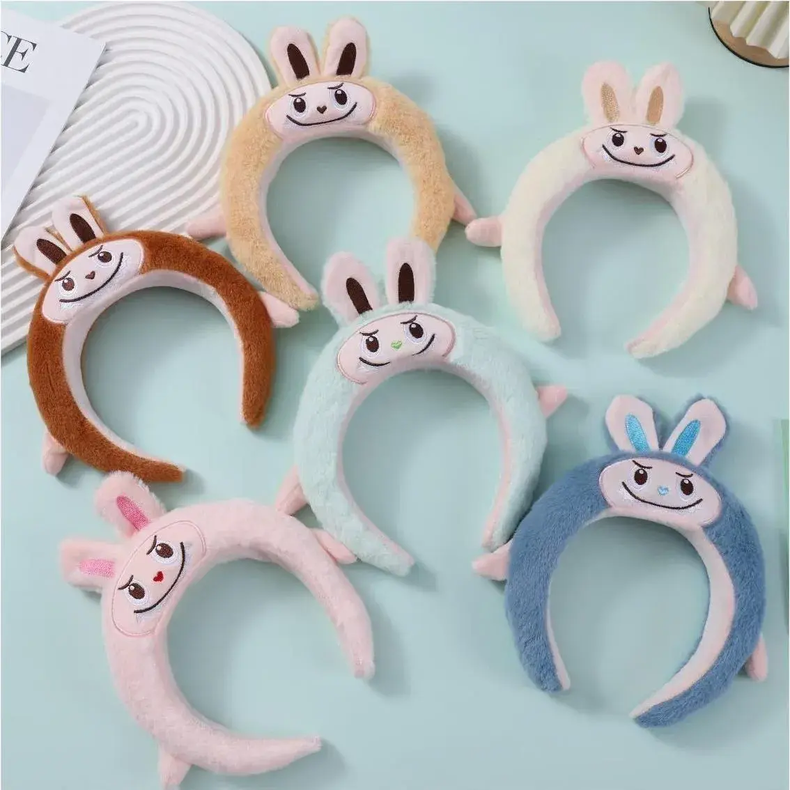 拉布布发箍可爱卡通毛绒怪兽洗脸