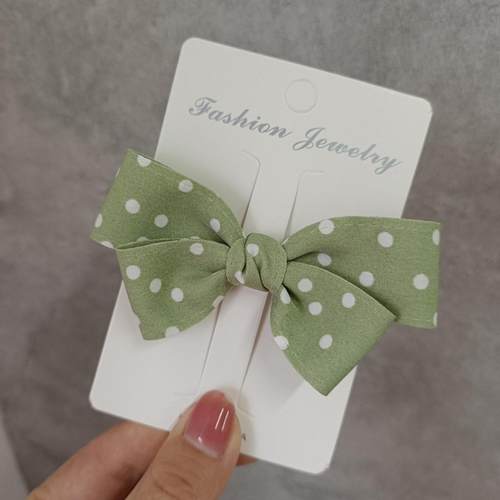 韩式甜美波点发夹女春款