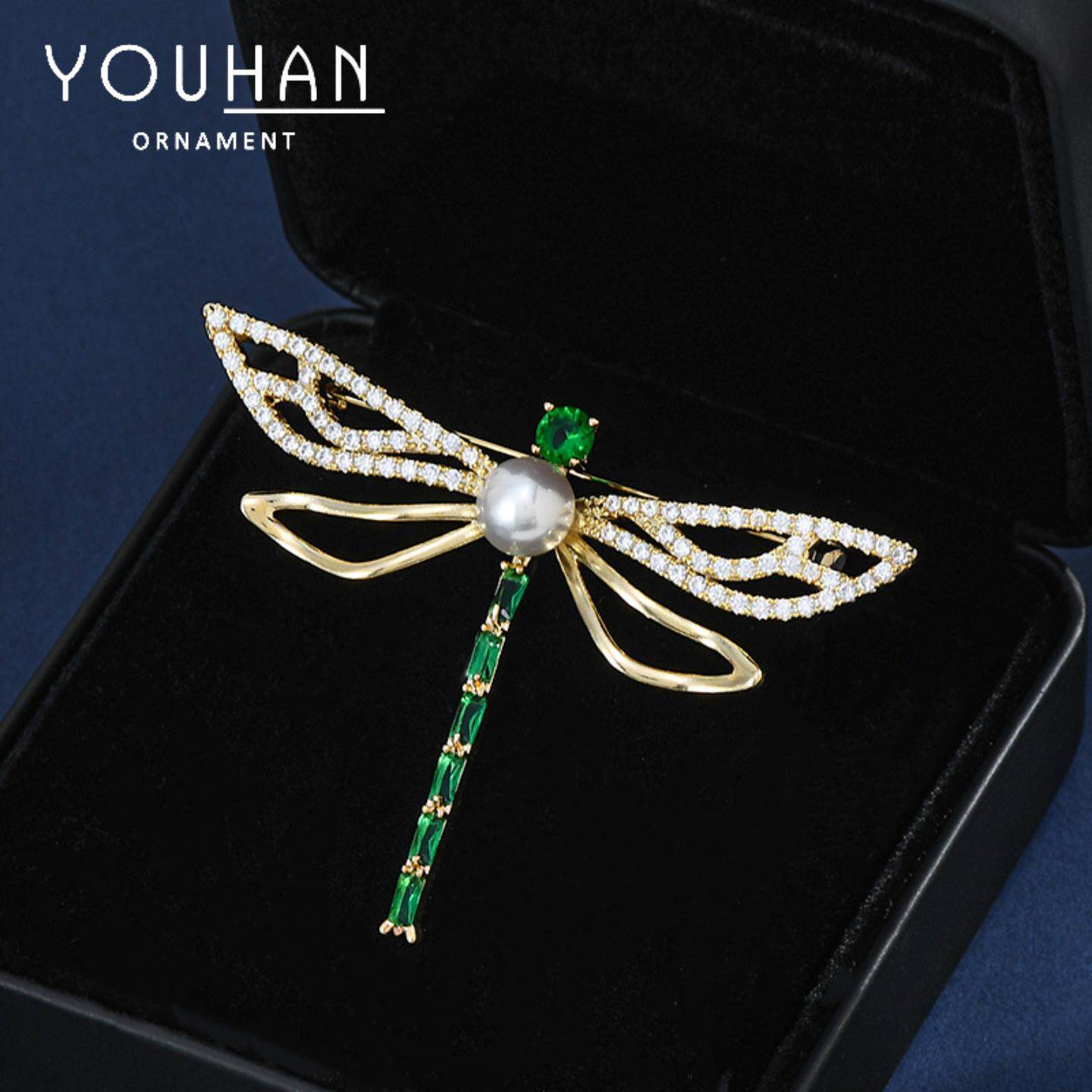 满钻蜻蜓胸针女西装别针