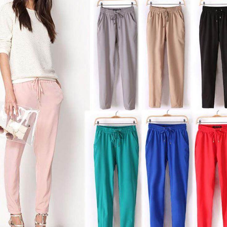雪纺裤子女2019summer for women casual pants ladies pants