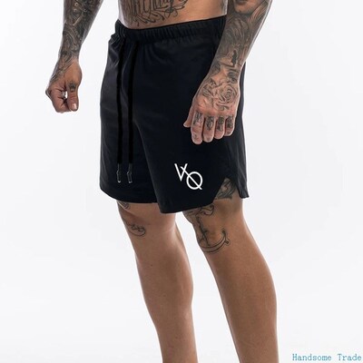 Summer men gym Shorts男士夏季运动休闲跑步训练网眼Quickdry速