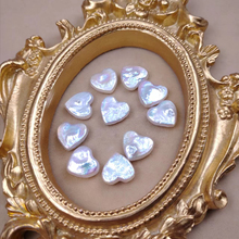 巴洛克爱心天然淡水珍珠桃心心形无孔裸石散珠半成品diy饰品材料