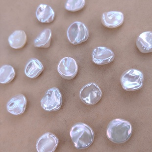 巴洛克无孔花瓣9 11mm天然淡水珍珠碎银裸珠DIY手工饰品配件材料