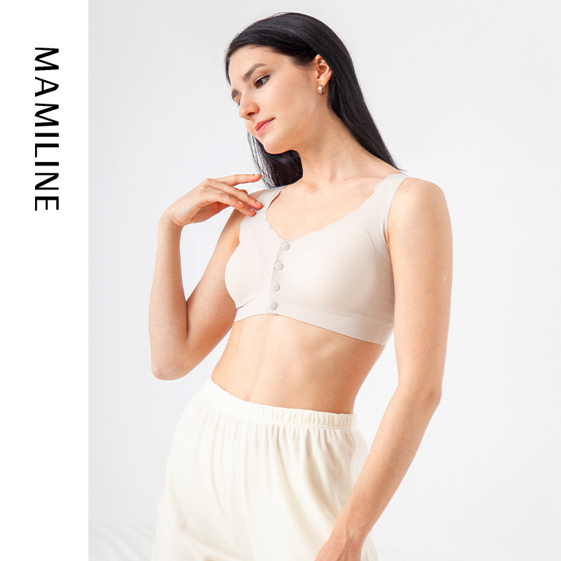 夏季薄款前开口哺乳内衣聚拢防下垂怀孕期产后喂奶专用孕妇文胸罩