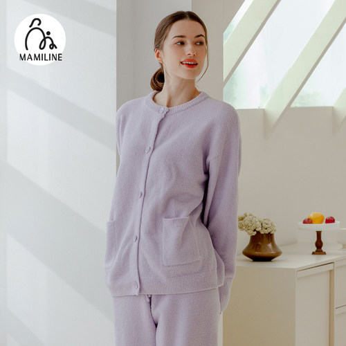 家居服半边绒睡衣MAMILINE女