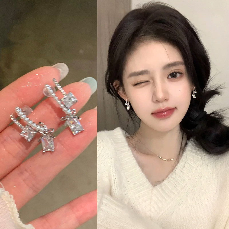 珍珠款蝴蝶结耳夹无耳洞女耳环新款轻奢高级小众耳坠绝美独特耳饰,饰品/流行首饰/时尚饰品新,耳夹,淘宝优惠券,粉丝福利购,淘宝优惠卷