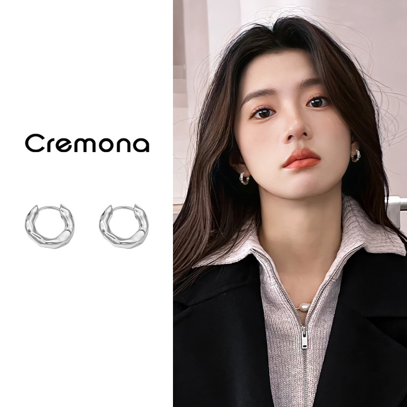银色冷淡风耳钉少女气质