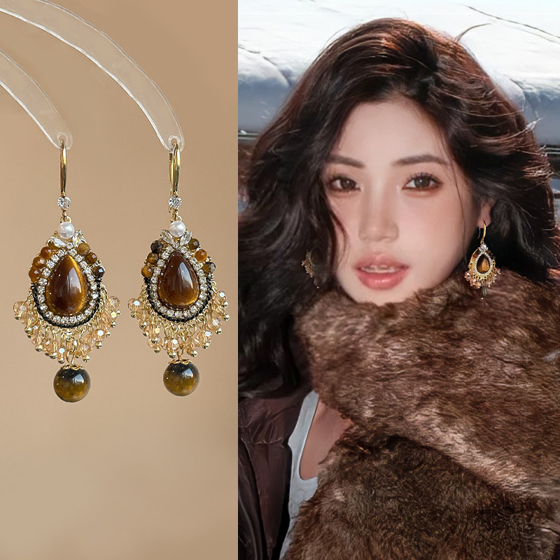 秋冬复古美拉德耳环2025新款爆款高级感耳坠小众轻奢漂亮耳钩耳饰,饰品/流行首饰/时尚饰品新,耳环,淘宝优惠券,粉丝福利购,淘宝优惠卷