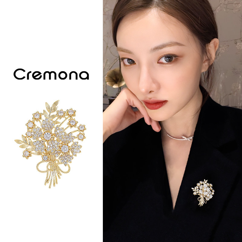 小众轻奢发财树胸针高端精致时尚胸花2026新款高级感气质西装配饰