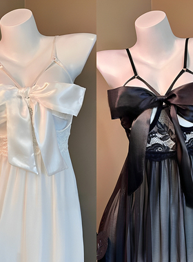 性感睡衣大码胖mm夏季200斤冰丝蕾丝q小胸透明吊带睡裙女聚拢内衣