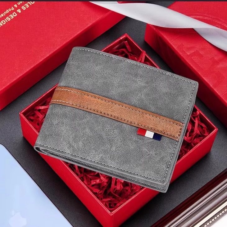 新款钱包男短款学生简约男士复古青年钱夹时尚多功能卡包生日礼物,箱包皮具/热销女包/男包,钱包,淘宝优惠券,粉丝福利购,淘宝优惠卷