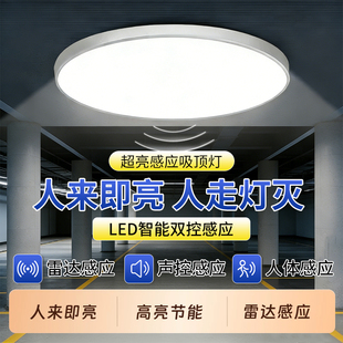 人体雷达感应灯感应吸顶灯人来即亮楼梯过道走廊灯红外智能声控灯