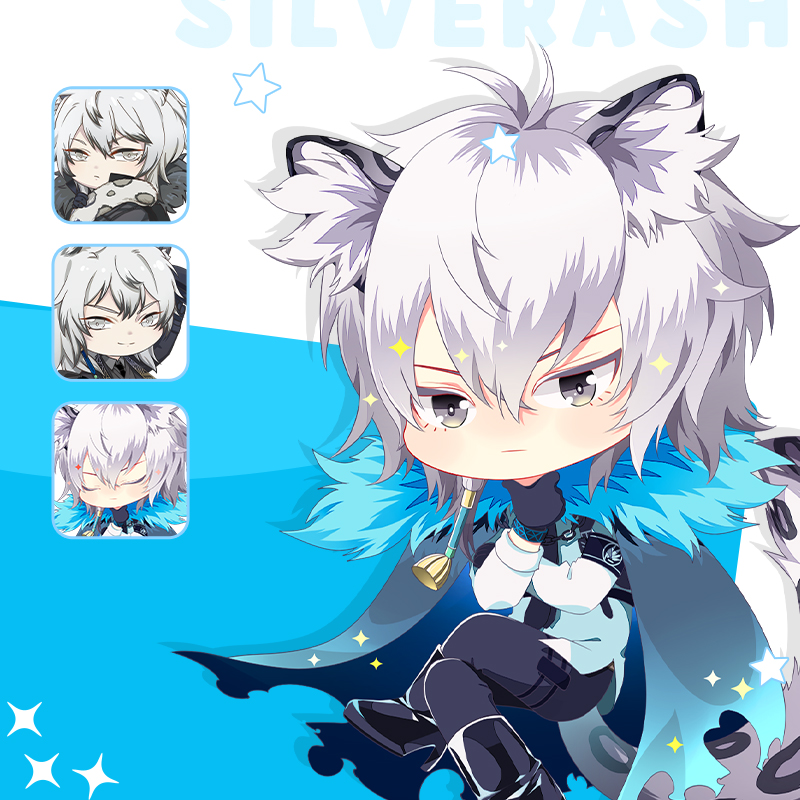 同人谷 明日方舟 闪Q版徽章吧唧小鼻噶银灰 代理