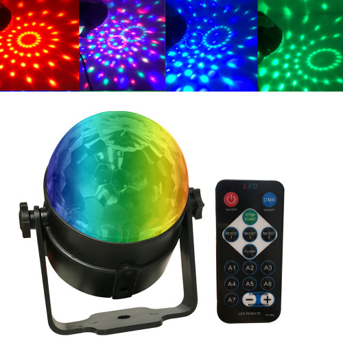 声控led水晶魔球rgb舞台旋转七彩