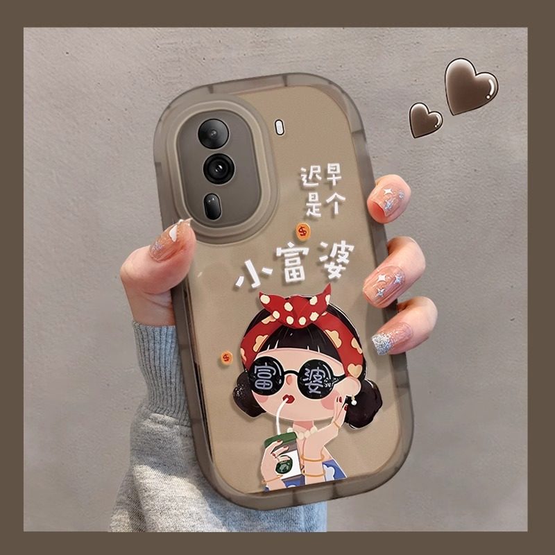 适用opporeno14pro手机壳透黑硅胶防摔Reno13Pro高级感网红少女心Reno12Pro十可爱小富婆reno11全包软保护套7,3C数码配件,手机保护套/壳,淘宝优惠券,粉丝福利购,淘宝优惠卷