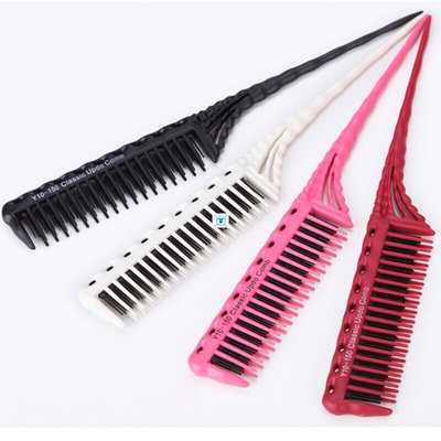 1PC Portable Hair Comb Hair Brush 3-Row Teeth Teasing Comb