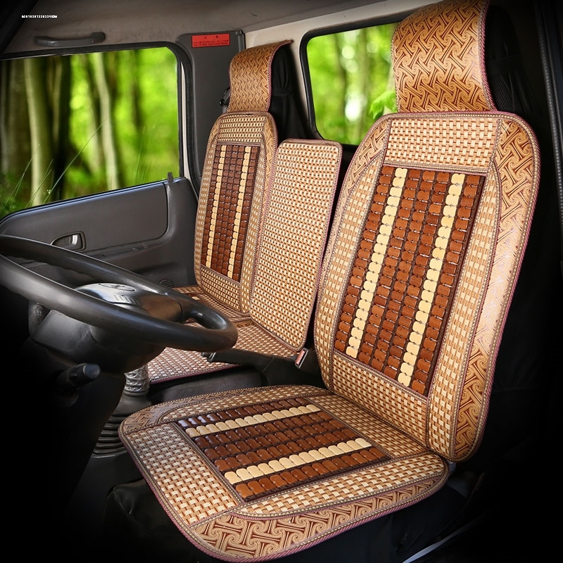 国六东风小霸王W18 W17 W15双排货车座套 途逸T5T3半包围竹片坐垫