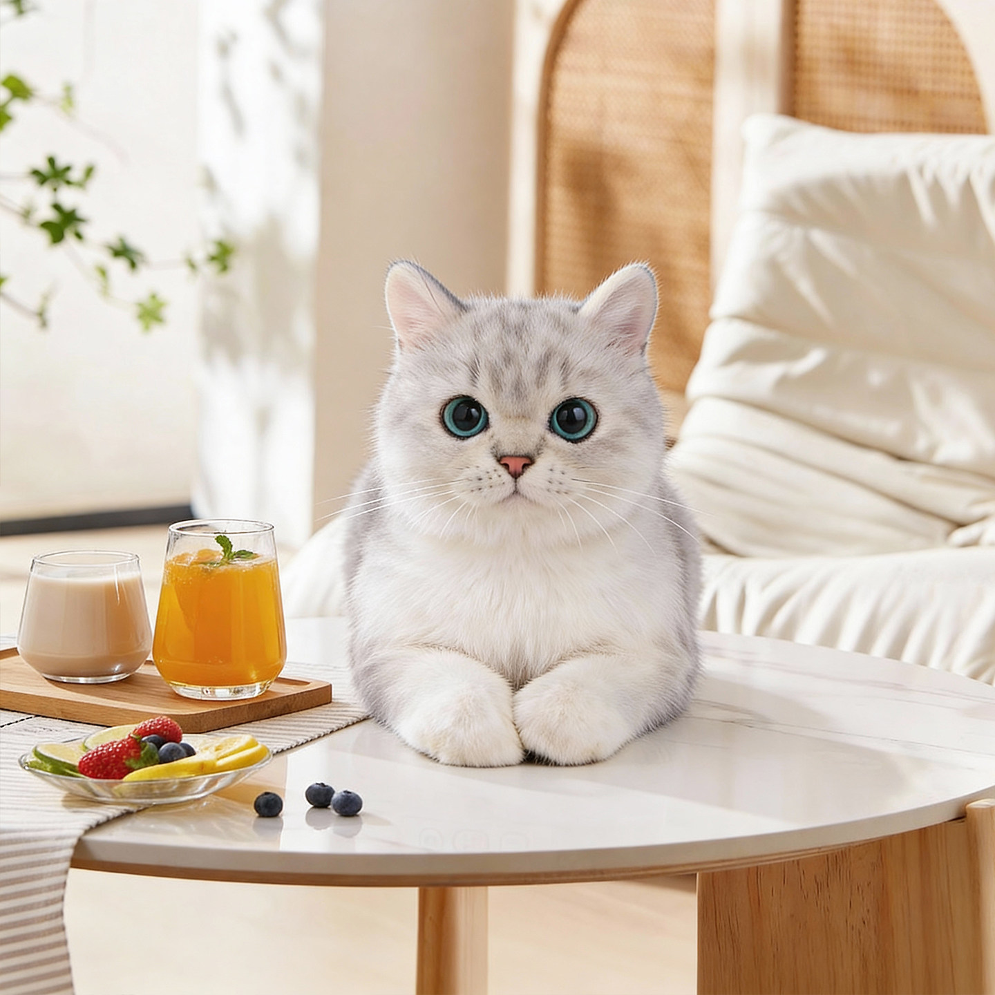 美国卡豆克隆仿真银渐层猫咪玩偶公仔毛绒玩具男女孩陪伴生日礼物