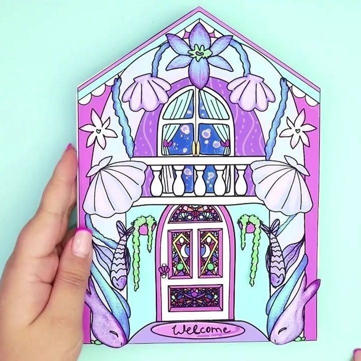 美人鱼之家换装娃娃趣味解压diy手工剪自制女孩玩具游戏安静书