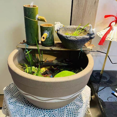 无釉加厚水缸老式土陶中式荷花缸