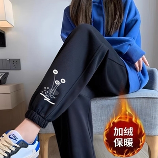 子女秋冬季 保暖灯笼裤 新款 爆款 束脚宽松外穿百搭休闲裤 加绒运动裤