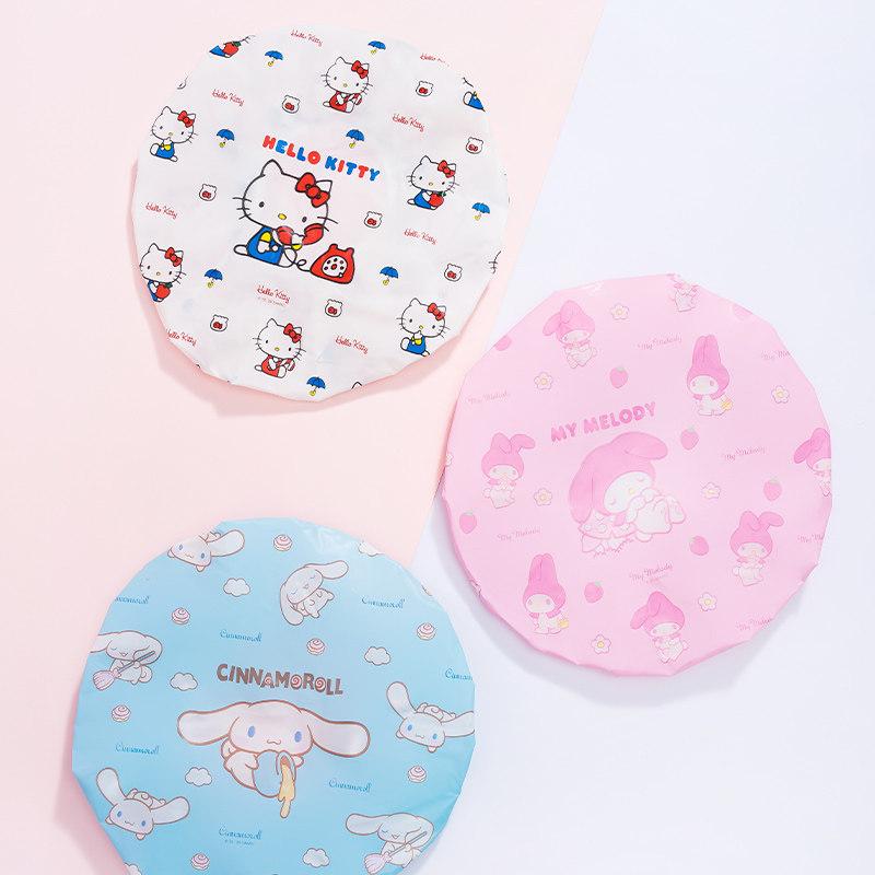 miniso/名创优品三丽鸥浴帽3个装玉桂狗凯蒂猫长发萌防水洗澡发套,洗护清洁剂/卫生巾/纸/香薰,香薰条/棒,淘宝优惠券,粉丝福利购,淘宝优惠卷