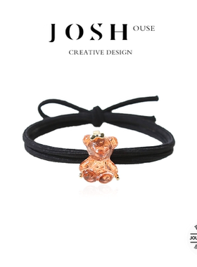 个性可爱小熊头绳少女心扎发甜美高弹力耐用皮筋日韩不伤发发圈