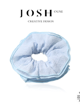 韩版甜美褶皱泡泡纱大肠发圈头绳女温柔系绑马尾发绳皮筋网红头花