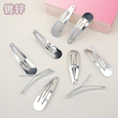 儿童发饰品5公分带托盘垫片水滴夹糖果色BB夹手工DIY发夹配饰